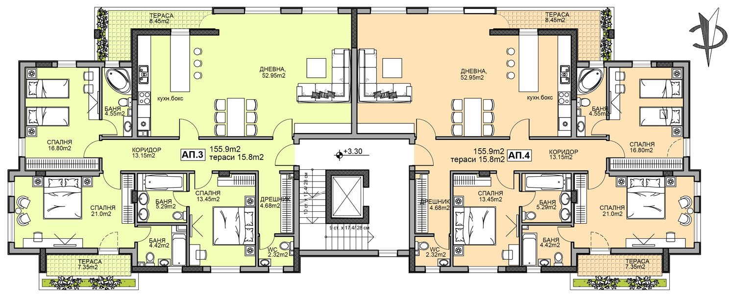 Сграда Роза Алба – Етаж 2